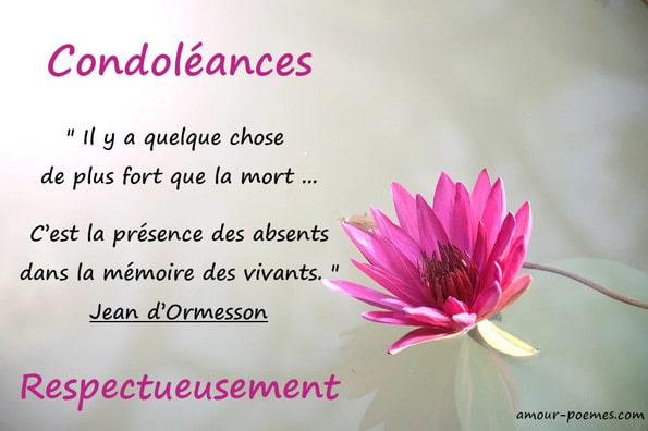 Belles citations Deuil - Messages condoléances - beaux textes sur ...