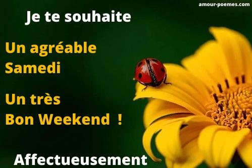 Texte Bon Samedi pour souhaiter Bon Weekend avec un message original