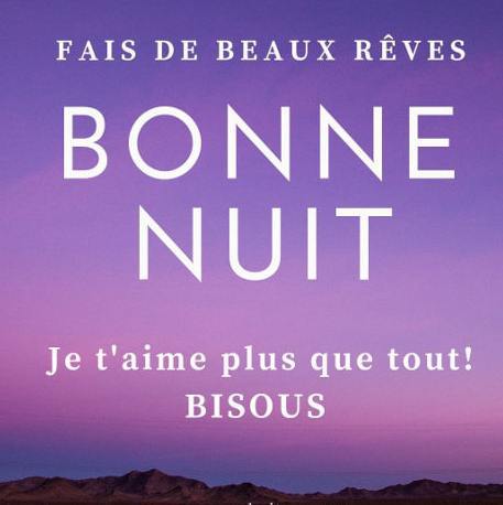 Carte bonne nuit bisou