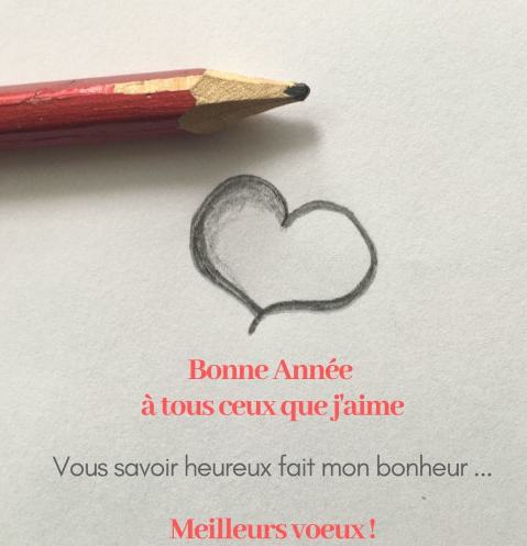 Carte pour souhaiter la bonne année à tous ceux que j'aime