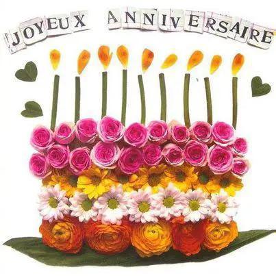 Carte joyeux anniversaire par whatsapp MMS ou Rcs