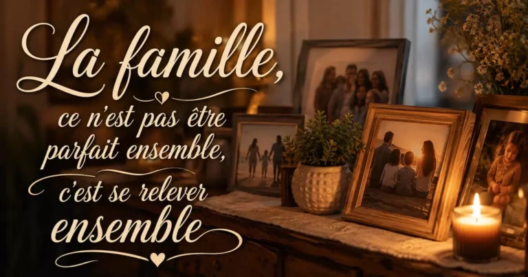 table familiale cadres photo bougie ambiance intime citation famille