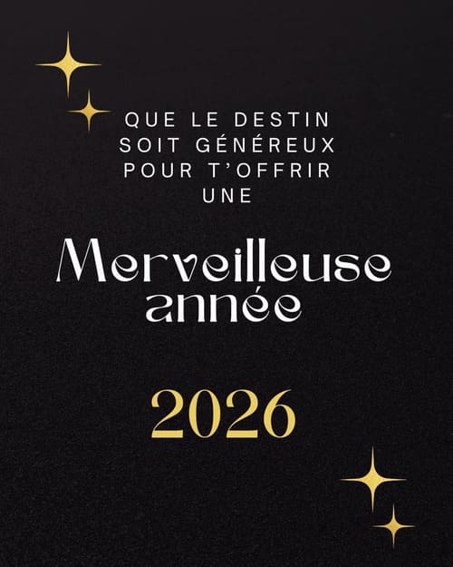 Souhaits bonne année 2026