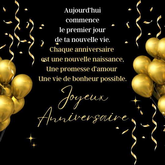 C'est ton anniversaire Je te souhaite une bonne fête avec une citation positive