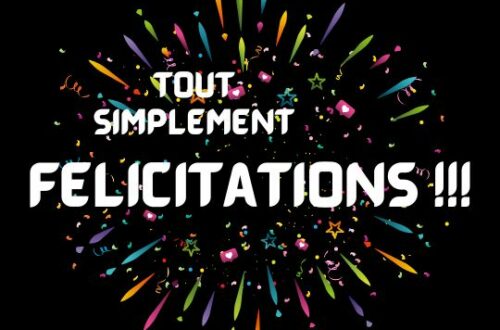 Une carte de félicitions simple mais très parlante