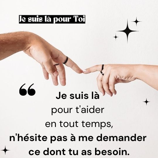 Image pour message de soutien et dire je suis là pour toi