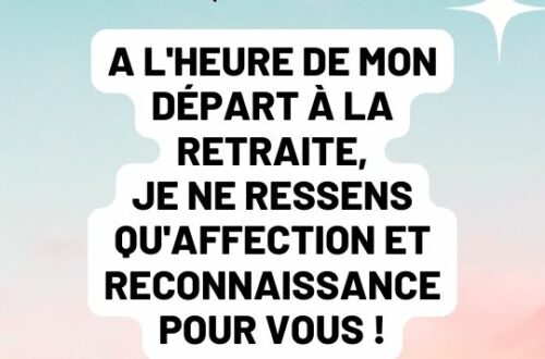 Belle image à envoyer à ces collègue pour les remercier après son départ à la retraite