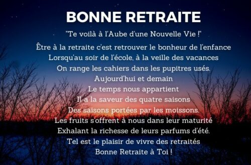 Jolie carte pour souhaiter une bonne retraite avec un texte touchant.