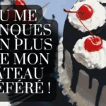 50 SMS et Messages d'Amour à Envoyer Quand Quelqu'un Vous Manque Image humoristique "Tu me manques bien plus que mon gâteau préféré" pour exprimer un message d'amour tendre et drôle.